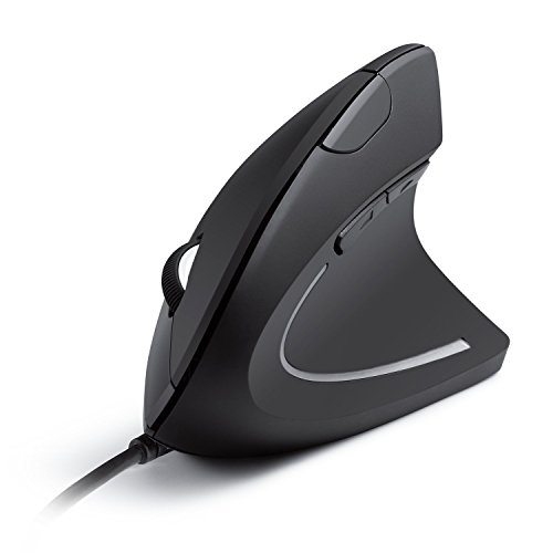 Anker – pionowa mysz przewodowa USB, 5 przycisków, 1000/1600 DPI, czarna
