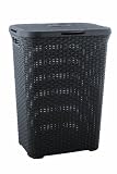 Curver cesta ropa mimbre 60L de polipropileno con aspecto de mimbre