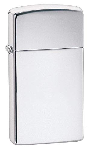 Zippo Zapalniczka Sztormowa, Slim High Polish Chrome, Base Model, Wielokrotnego Użytku, Wiatroodporna Konstrukcja, Pudeł...