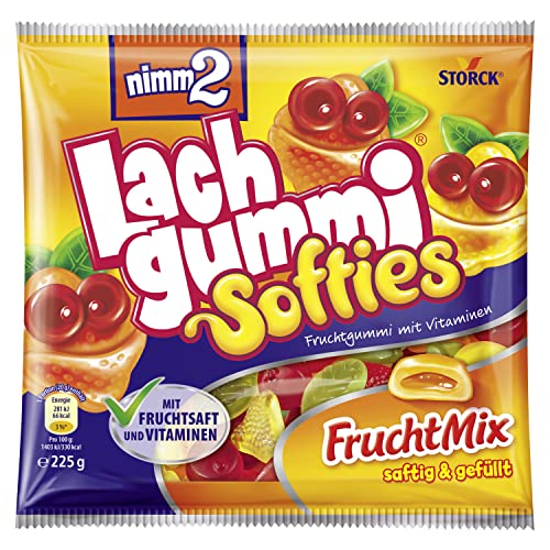 Nimm2 Softies śmiejżelki z sokiem owocowym 225g , 1,14€
