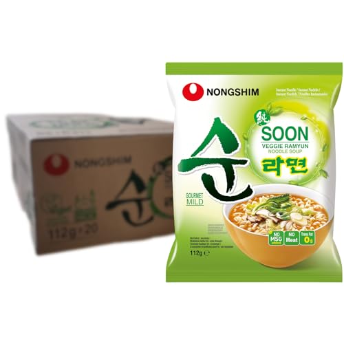 Nongshim Soon Veggie Ramyun 20er (vegetarisch, mild)