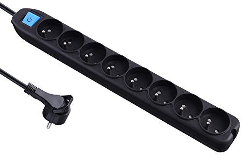 Listwa zasilająca 1,5m Electraline z 8 gniazdami 32045