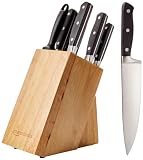 Amazon Basics Juego de Cuchillos de Cocina y Soporte (9 Piezas)