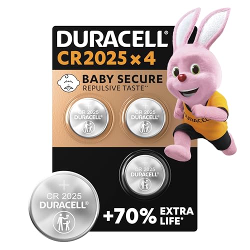 Litowe Baterie Pastylkowe DURACELL CR2025 3V 4-pak
