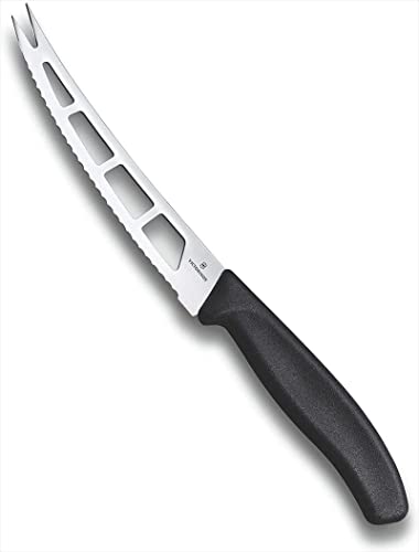 Victorinox nóż do sera Swiss Classic 6.7863.13B, czarny | ostrze ząbkowane 13 cm, stal nierdzewna
