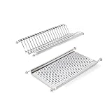 EMUCA Escurridor de Platos y Vasos para Muebles de Cocina de 60 cm de ancho, anchura interior módulo 535-570 mm, Acero Inoxidable : Grandes electrodomésticos