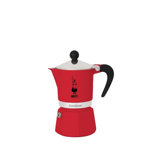 Bialetti Rainbow Kawiarka, Czerwony/Srebrny, 30 x 20 x 15 cm