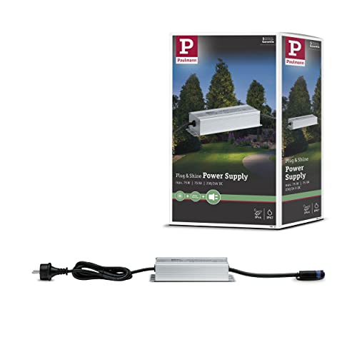 Paulmann 98849 Outdoor Plug  Shine Ip44 230/24 V Dc Bianco Plastica 988.49 Trasformatore Esterno Luci Power Supply, Plas