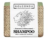 GOLCONDA Haarseife Rosmarin & Brennnessel – gegen Haarausfall und Schuppen, zertifizierte Naturkosmetik, vegan, plastikfrei, palmölfrei, 65 g