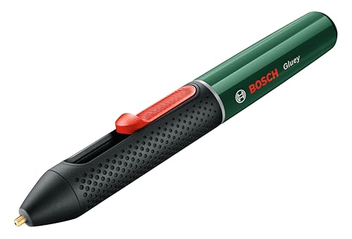 Bosch Akumulatorowy pistolet do klejenia Gluey Smoky Grey (20 wkładów do klejenia na gorąco, opakowanie kartonowe, kolor...