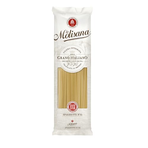 La Molisana, Spaghetti n. 15, Pasta da Solo Grano Italiano - Trafilata al Bronzo, Ruvida e Tenace con Eccellente Tenuta 