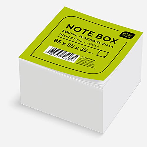 Interdruk KOSPAPNK blok na notatki biały 85 x 85 x 35 mm luźne arkusze