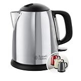 Russell Hobbs Travel Hervidor - 0.85L, acero inoxidable, 1000W, diseño compacto, tapa con filtro