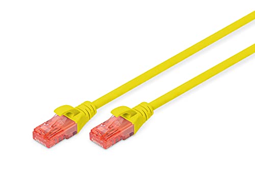 Kabel RJ45 - DIGITUS Kabel LAN Cat 6 U/UTP nieekranowany – CCA – Żółty 3 metry