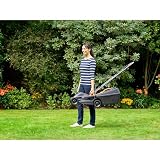 Black+Decker BEMW351-QS Cortacésped eléctrico ligero 1000W, ancho corte 32cm, 3 alturas, bolsa 30L