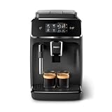 PHILIPS Serie 2200 Cafetera Espresso Automática - 2 Cafés, Pantalla Táctil, Espu