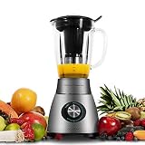 Cecotec Power Black Titanium 2300MAX - Batidora de vaso 2300W, 1.5L, 5 velocidades, 6 hojas titanio, tapa