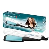 Remington Shine Therapy S8550 - Plancha de pelo con aceite de argán, placas flotantes anchas, cerámica avanzada, temperatura hasta 235°C, digital