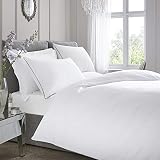 Appletree funda nórdica 100% algodón 200 hilos blanco 230x220cm con 2 fundas de almohada estilo hotel