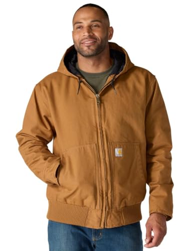 Męska kurtka Carhartt luźny krój sprana kaczka izolowana Active Jac z Amazon.pl 104050-BRN XL / M / XXL