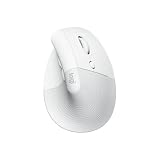 Logitech Lift Vertical Mouse White - Bluetooth/Logi Bolt, clics silenciosos, diseño ergonómico para diestros