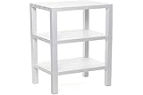 TATAY Estantería de Baño con Ruedas, 3 Alturas, Plástico PP, Blanco, 54x12x72 cm