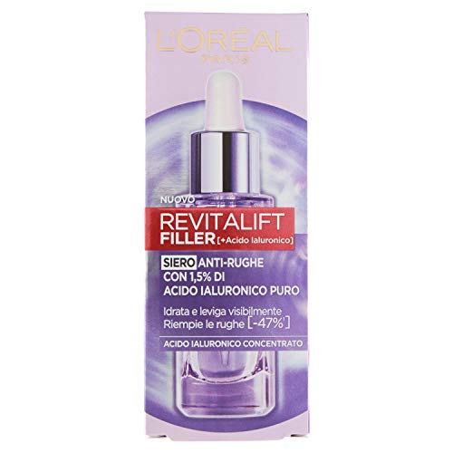 LOréal Paris Siero Revitalift Filler HA + PDRN Vegano, Rimpolpante