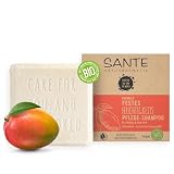 SANTE Naturkosmetik Festes Shampoo Bio-Aloe Vera & Mango – feuchtigkeitsspendend für trockenes Haar, zertifiziert & vegan, 60 g