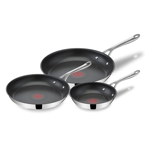 [Wczesna oferta Prime] Zestaw Patelni TEFAL E304S3 Jamie Olivier, 20/24/28 cm, 3 Sztuki | zestaw 3 szklanych pokrywek L9...