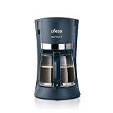 Ufesa Capriccio Cafetera de Goteo, 6 Tazas, 600W, Jarra 0.6L, Filtro Permanente, Placa Calefactora Antiadherente, Sistema Antigoteo, Auto Apagado, Azul/Verdoso