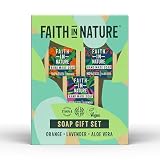 Faith In Nature Handmade Soap Gift Set – Vegan, 3 x 100g