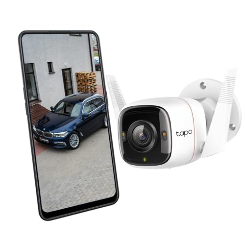 TP-Link Tapo C320WS | Kamera Wi-Fi zewnętrzna 2K QHD z kolorowym trybem nocnym | Detekcja ruchu | Dwukierunkowe audio |...