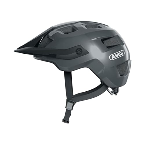 ABUS Casco MTB MoTrip - robusto casco da bici con visiera regolabile in altezza per mountain biker - vestibilità persona