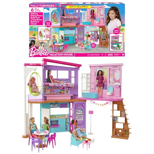 Barbie Wakacyjny domek dla lalek z akcesoriami hcd50