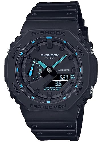 Zegarek G-Shock GA-2100-1A2ER „CasiOak” – czarny z niebieskimi akcentami