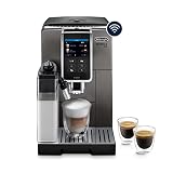 De'Longhi Dinamica Plus ECAM372.95.TB Máquina Automática de Café en Grano, Cappuccino con LatteCrema System, Espresso, Titanio/Negro