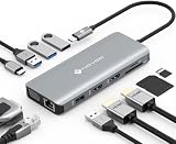 NOVOO Docking Station USB C 11 en 1, HDMI 4K, Ethernet 1Gbps, PD 100W