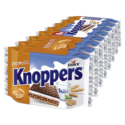 Knoppers Erdnuss z orzeszkami ziemnymi 8 × 25 g – ok. 12,48 zł, 1,56 zł/szt. | Amazon.de - darmowa wysyłka do punktu odb...
