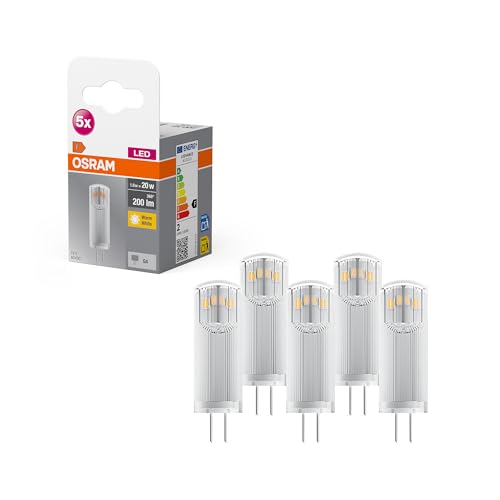 OSRAM Stella PIN Lampada LED, G4-base vetro trasparente,Bianco caldo (2700K), 200 Lumen, sostituzione delle lampade 20W,