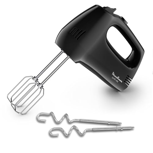 Moulinex Quick Mix Sbattitore, Veloce e potente, Robusto ed efficiente, Maniglia ergonomica, Semplice e Intuitivo, Nero,