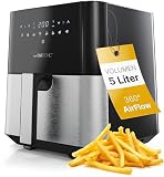 Clatronic Hot Air Fryer XXL FR 3782 H 5L con pantalla táctil y 8 programas