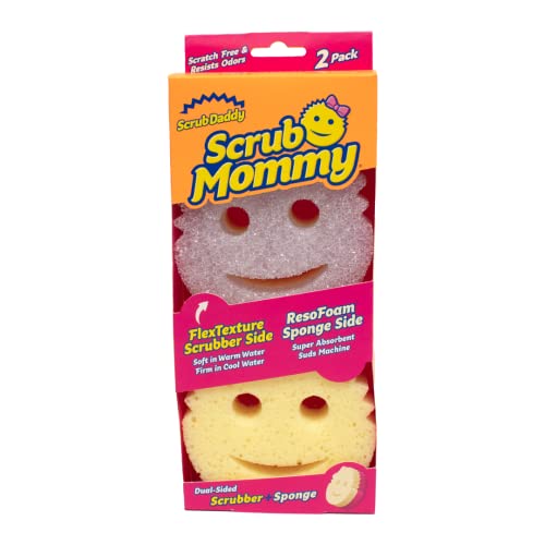 Scrub Daddy Scrub Mommy, Spugna Abrasiva Cucina su Due Lati, Alternativa Prodotti Cucina ai Panni Non Graffiati, Spugna 