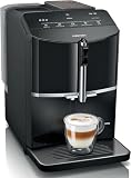 SIEMENS EQ300 Superautomatic coffee machine, ceramic grinder, milk frother, oneTouch function, black, TF301E19