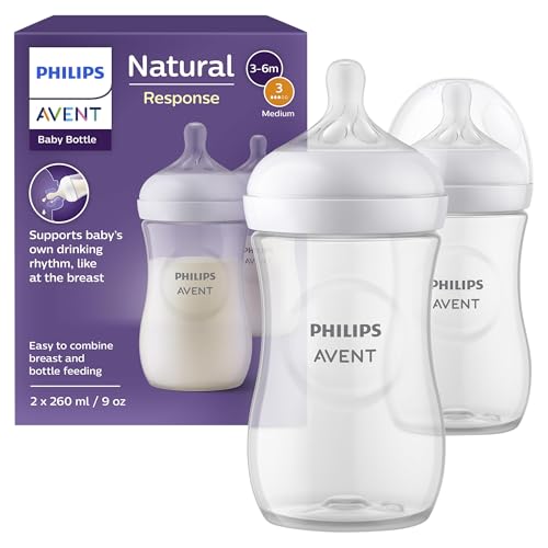 Philips Avent Biberon Natural Response - 2 biberon da 260 ml per neonati da 1 mese