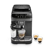 De'Longhi Magnifica Evo ECAM292.52.GB Cafetera Superautomática con Espumador de Leche, Sistema LatteCrema, Máquina de Café del Grano a la Taza y Cappuccino, 1450W, 4 Recetas, Negro
