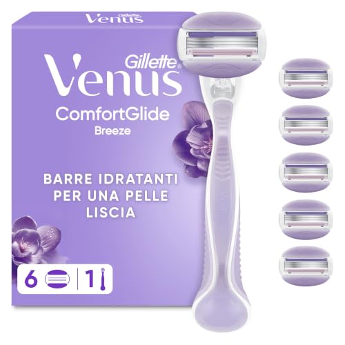 Gillette Venus Comfortglide Breeze Rasoio Donna, 6 Lamette di Ricambio