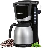 Clatronic Cafetera para 8-10 tazas de café de filtro, con jarra térmica, sistema