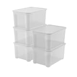 Keter Juego de 5 Cajas Organizadoras 47L