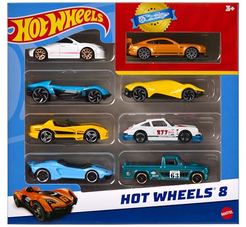 Hot Wheels 8-pak autek i ciężarówek zabawkowych (5.82 PLN / sztuka) - w skali 1:64