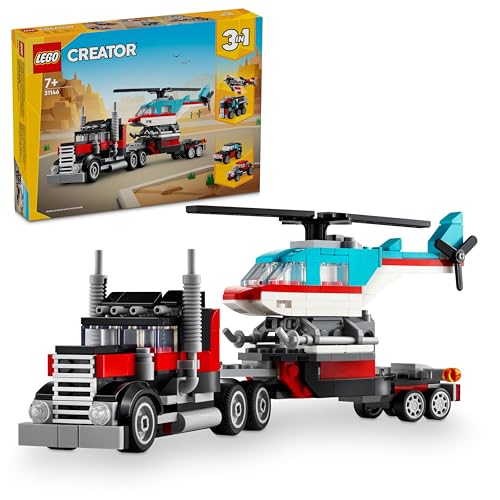 LEGO Creator 3 w 1 Ciężarówka z platformą i helikopterem